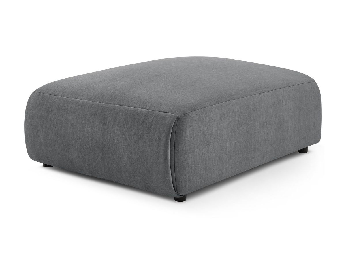 Bobochic Jeanne Pouf 95 × 117 cm Samt Dunkelgrau