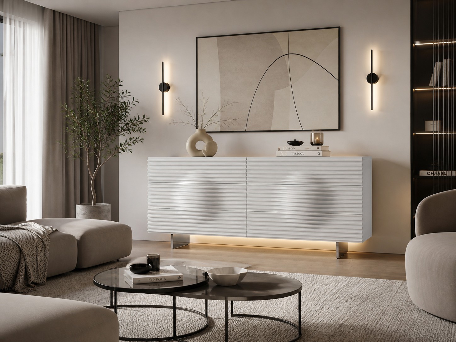 Livin Hill Sideboard Hudson 160 cm Weiß