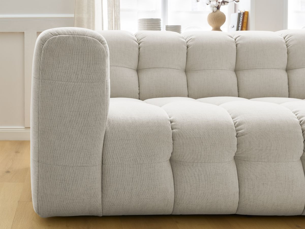 Bobochic Cloud Ecksofa 288 × 184 cm Stoff Beige Ecke rechts