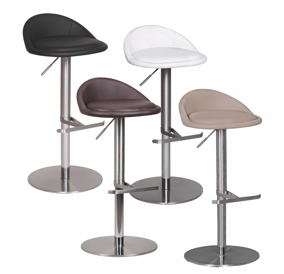 Barhocker Vigra Metall Weiß Ø 43 × H 90 cm