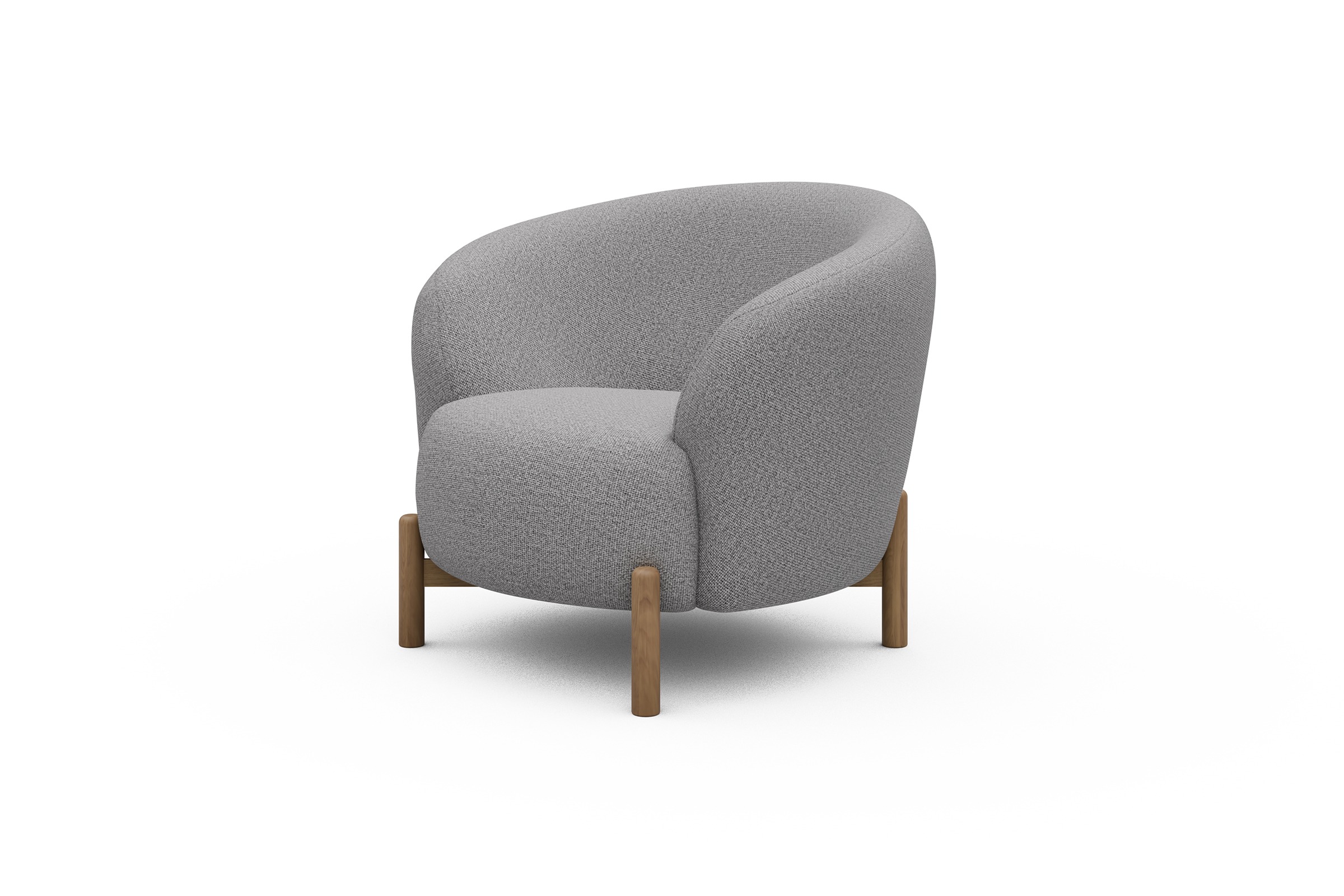 Sessel Ronda Holzbeine Eiche Natur Sama-Grey