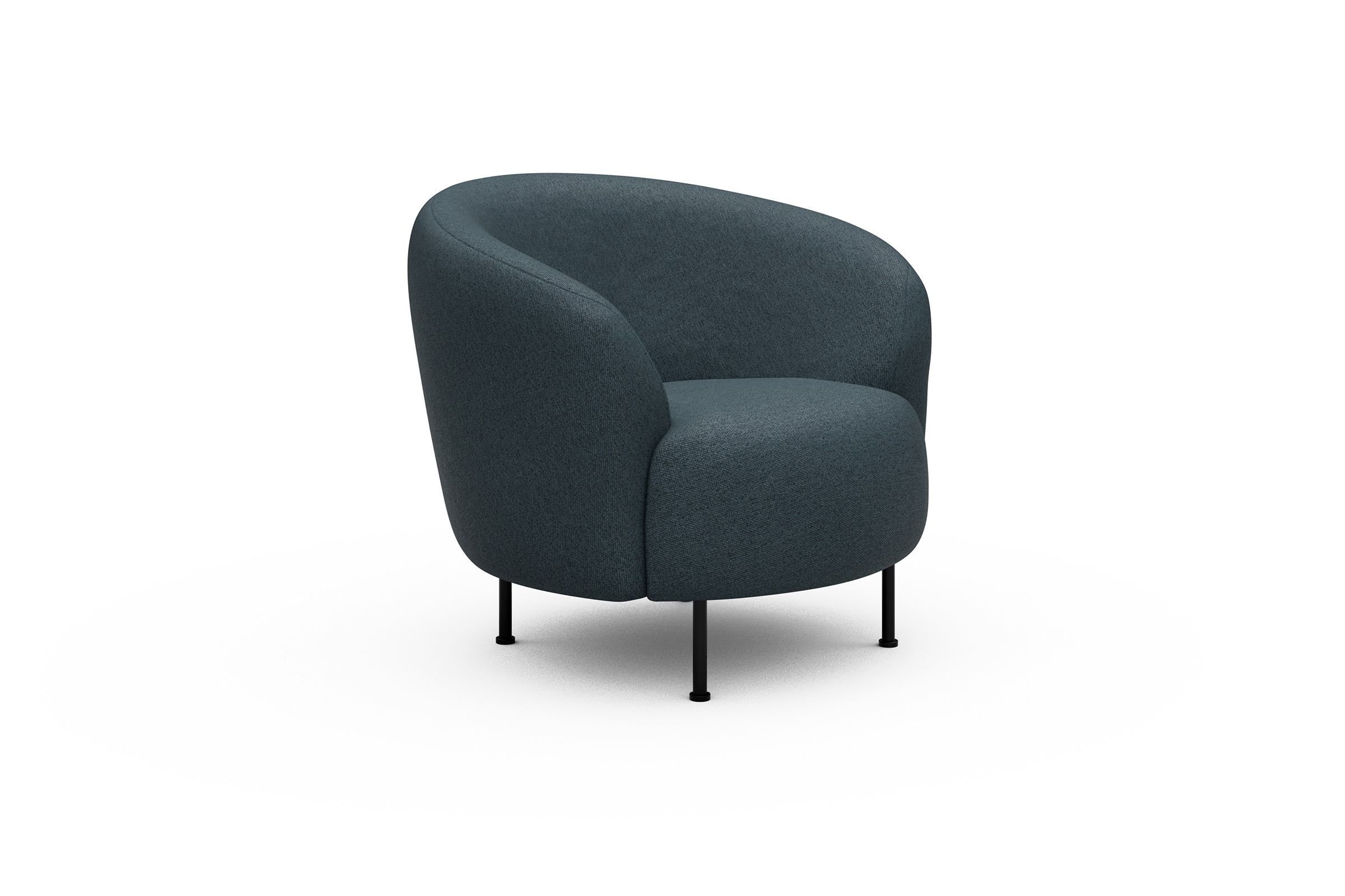 Sessel Ronda Metallbeine Schwarz Denari-Royal-Blue