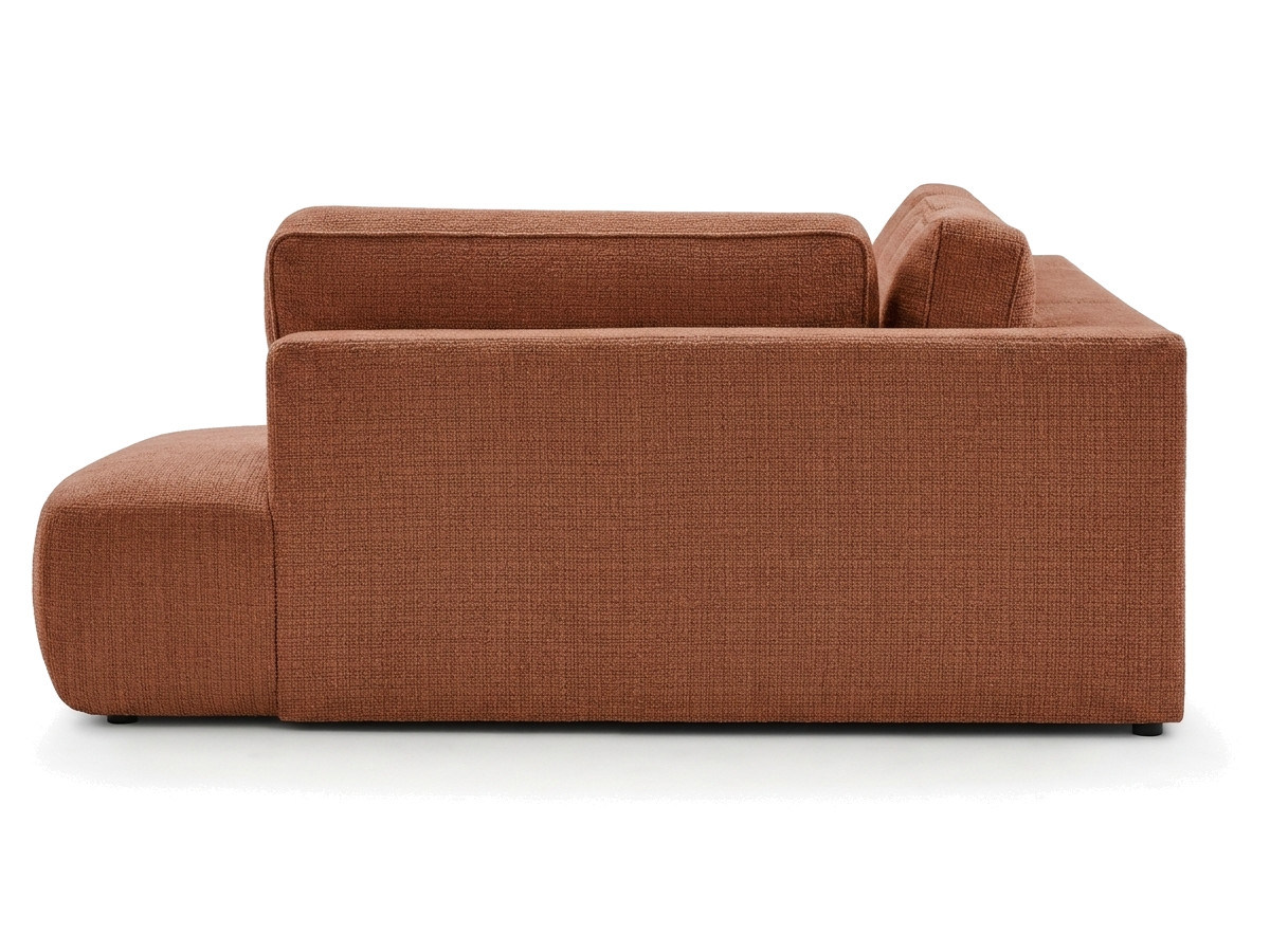 Bobochic Denise Wohnlandschaft Strukturstoff Orange Ecke links