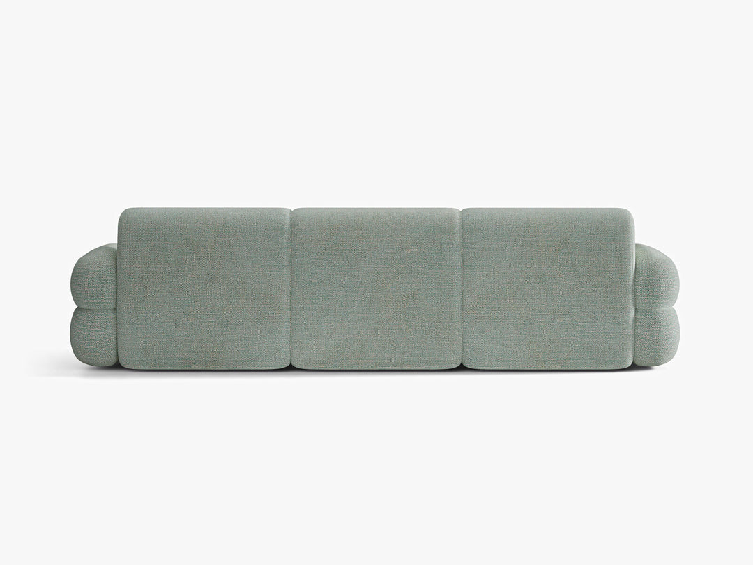 Micadoni Neo Modulares Sofa 4-Sitzer Chenille SILENCIO Gedämpftes Blau