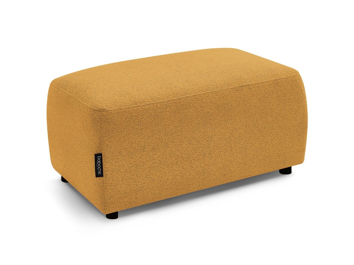Bobochic Atilla Pouf Melange-Stoff Gelb