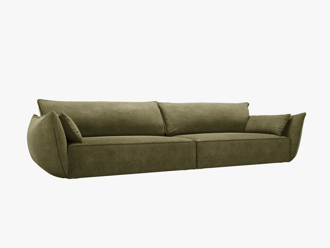 Micadoni 4-Sitzer Sofa Kaelle Chenille Over The Horizon Grün