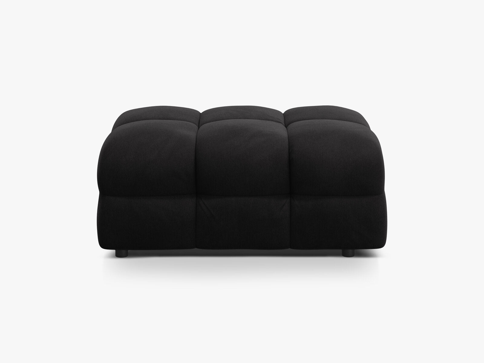 Micadoni Hocker Kendal 1-Sitzer Samt Magic Velvet Schwarz