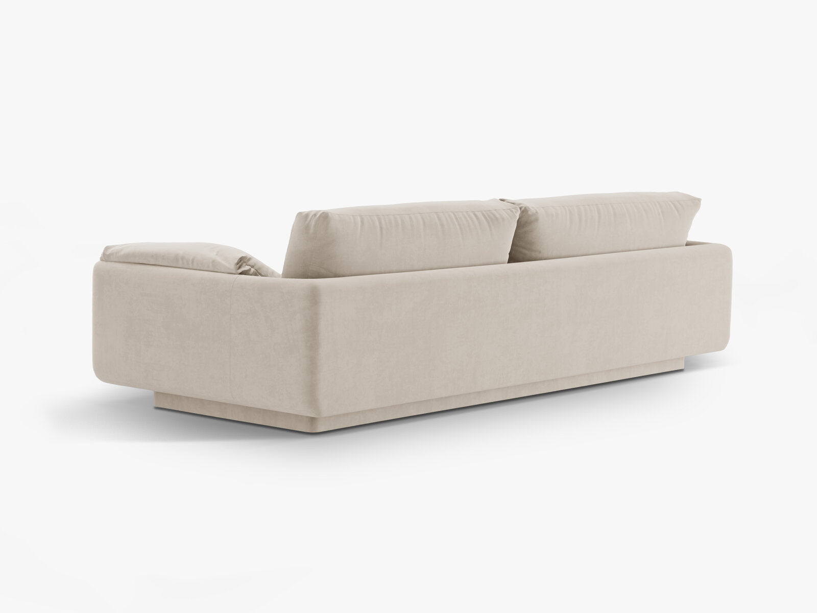 Micadoni Sofa Torino 3-Sitzer Samt Ecru