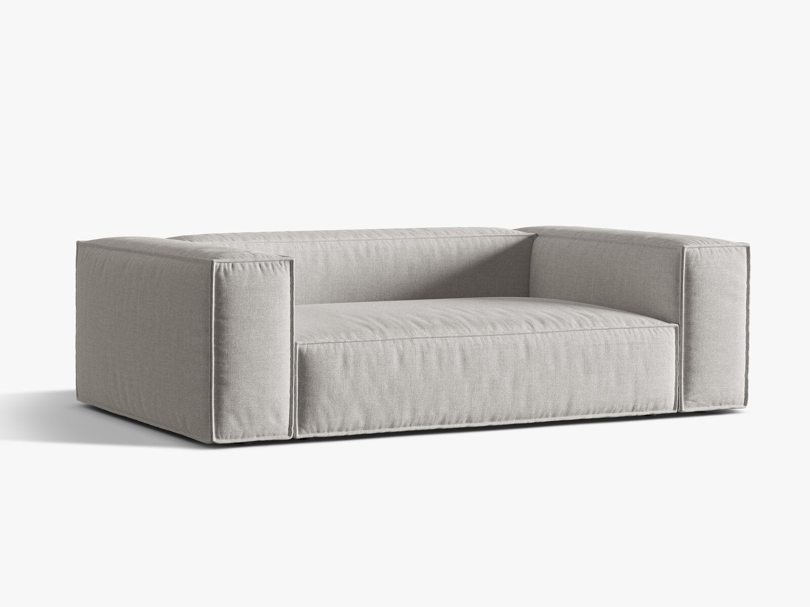 Micadoni Sofa Nuria 3-Sitzer Strukturierter Stoff Hellgrau