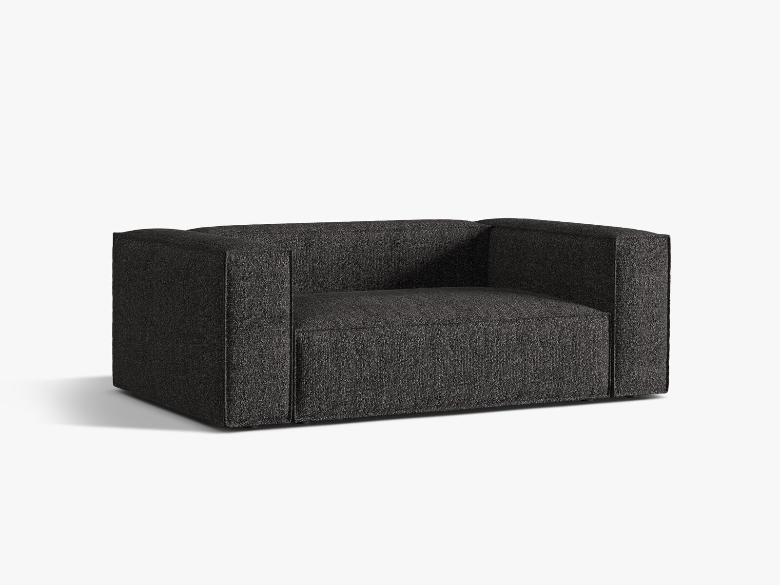 Micadoni Sofa Nuria 2-Sitzer Boucle Anthrazit