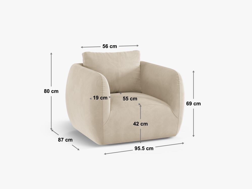 Cosmopolitan Design Sessel Nimes Boucle Baloo Terrakotta