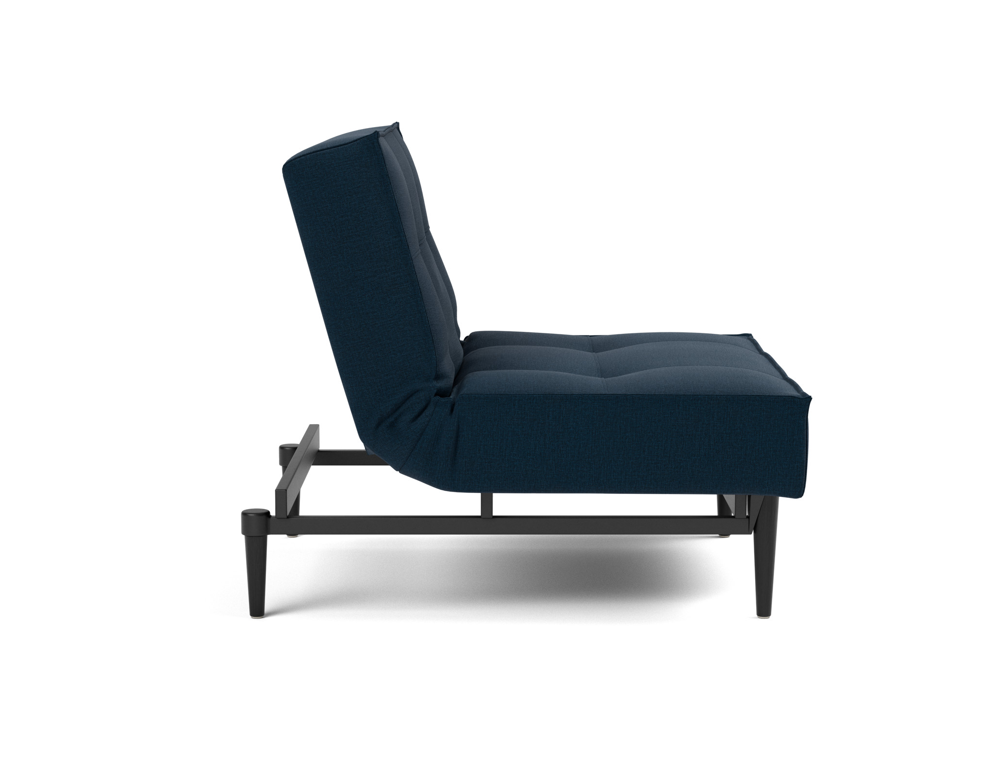 Sessel Splitback Flachgewebe Mixed Dance 528-Blue Beine Styletto Eiche schwarz