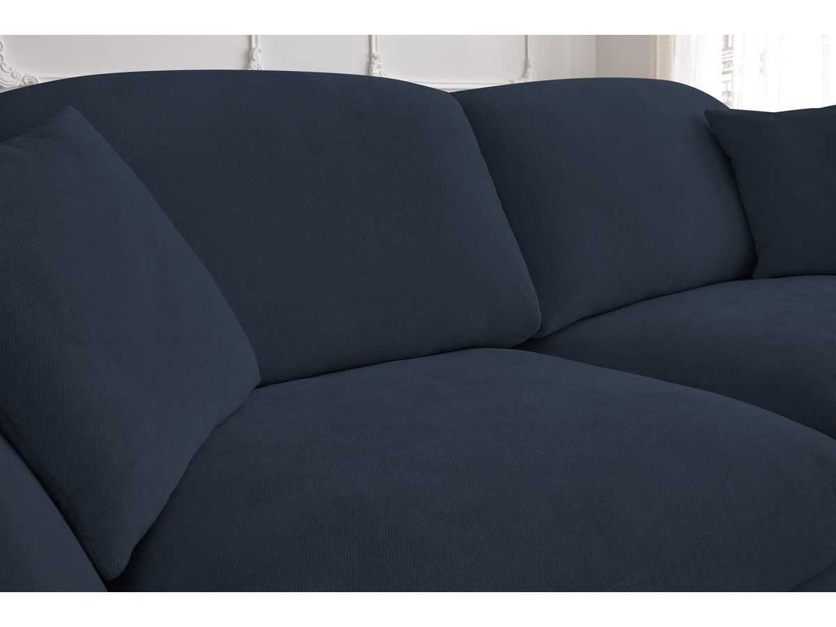 Bobochic Cezanne Schlafsofa 3-Sitzer Stoff Dunkelblau, Liegefläche 160 × 194 cm