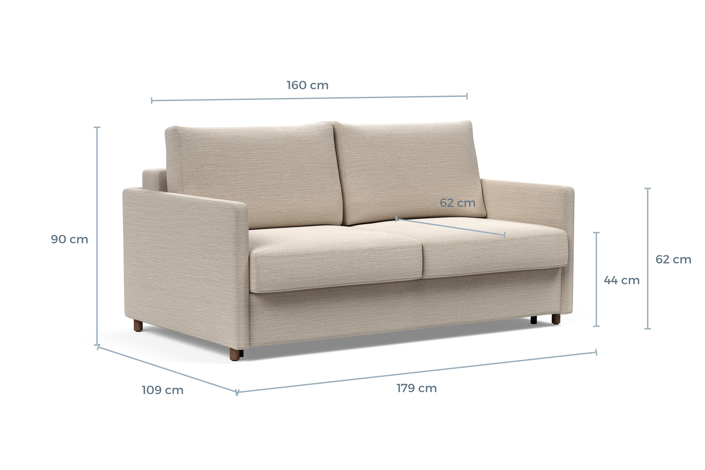 Schlafsofa Neah mit Slim-Armlehnen