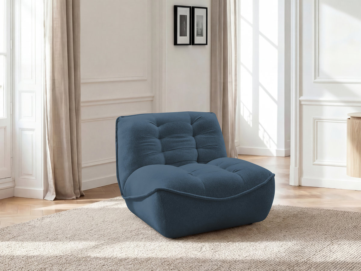 Bobochic Serena Sofamodul 1-Sitzer Melange-Stoff Blau