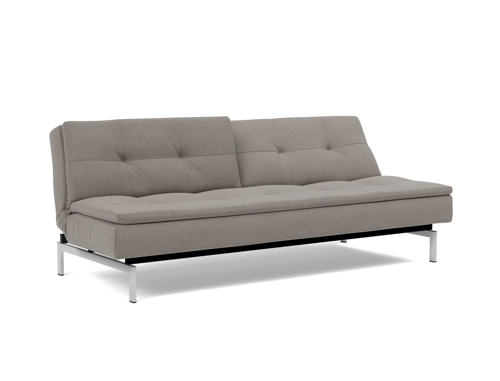 Schlafsofa Dublexo Flachgewebe Mixed Dance 521-Grey Beine Chrom