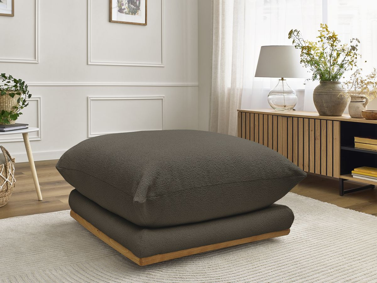 Bobochic Ernest Pouf Bouclé-Stoff Braun