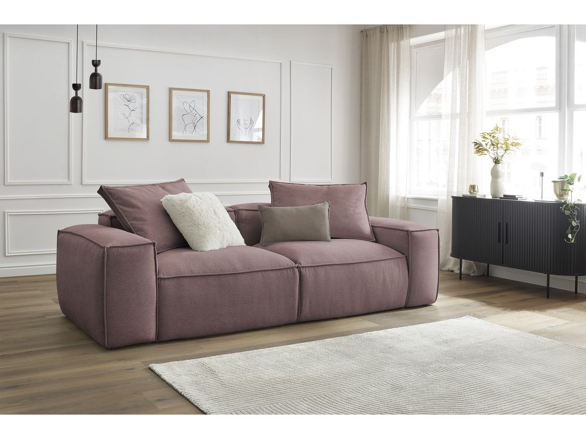 Bobochic Boheme Sofa 3-Sitzer Melange-Stoff Rosa