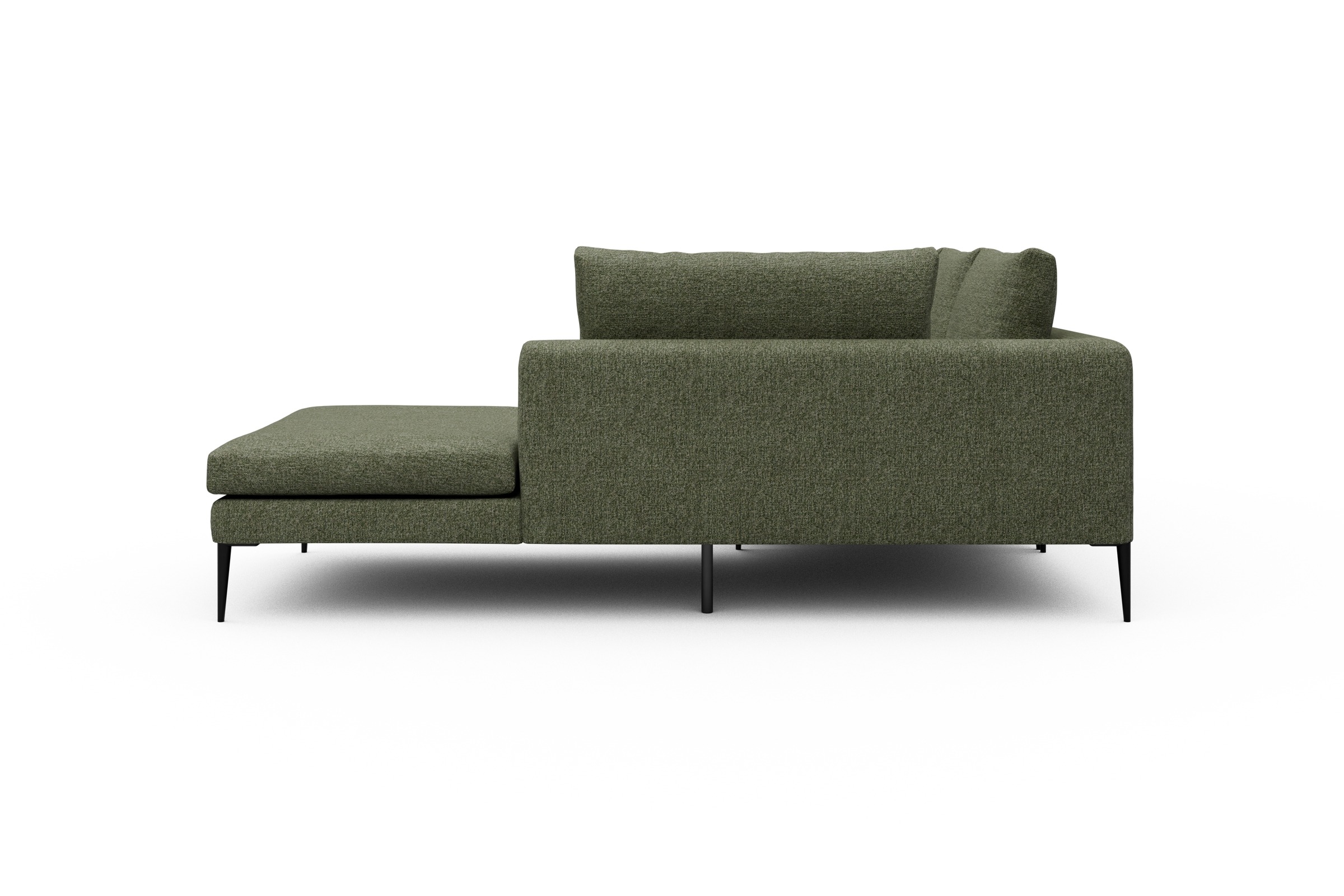 Ecksofa Paul Relax-Ecke rechts mit 2-Sitzer Carreno-Vivid-Green