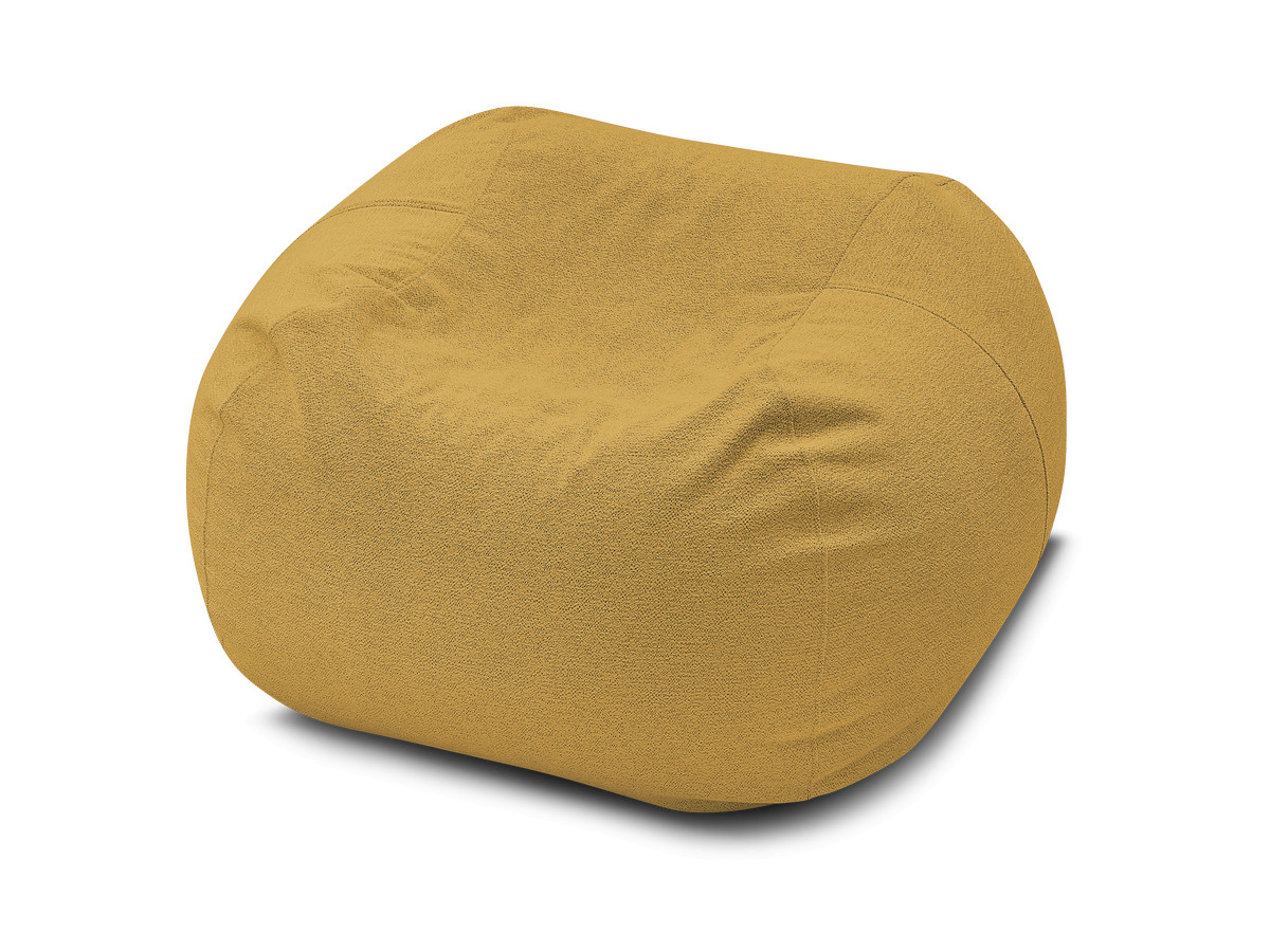 Bobochic Voltaire Pouf 120 × 70 cm Melange-Stoff Gelb