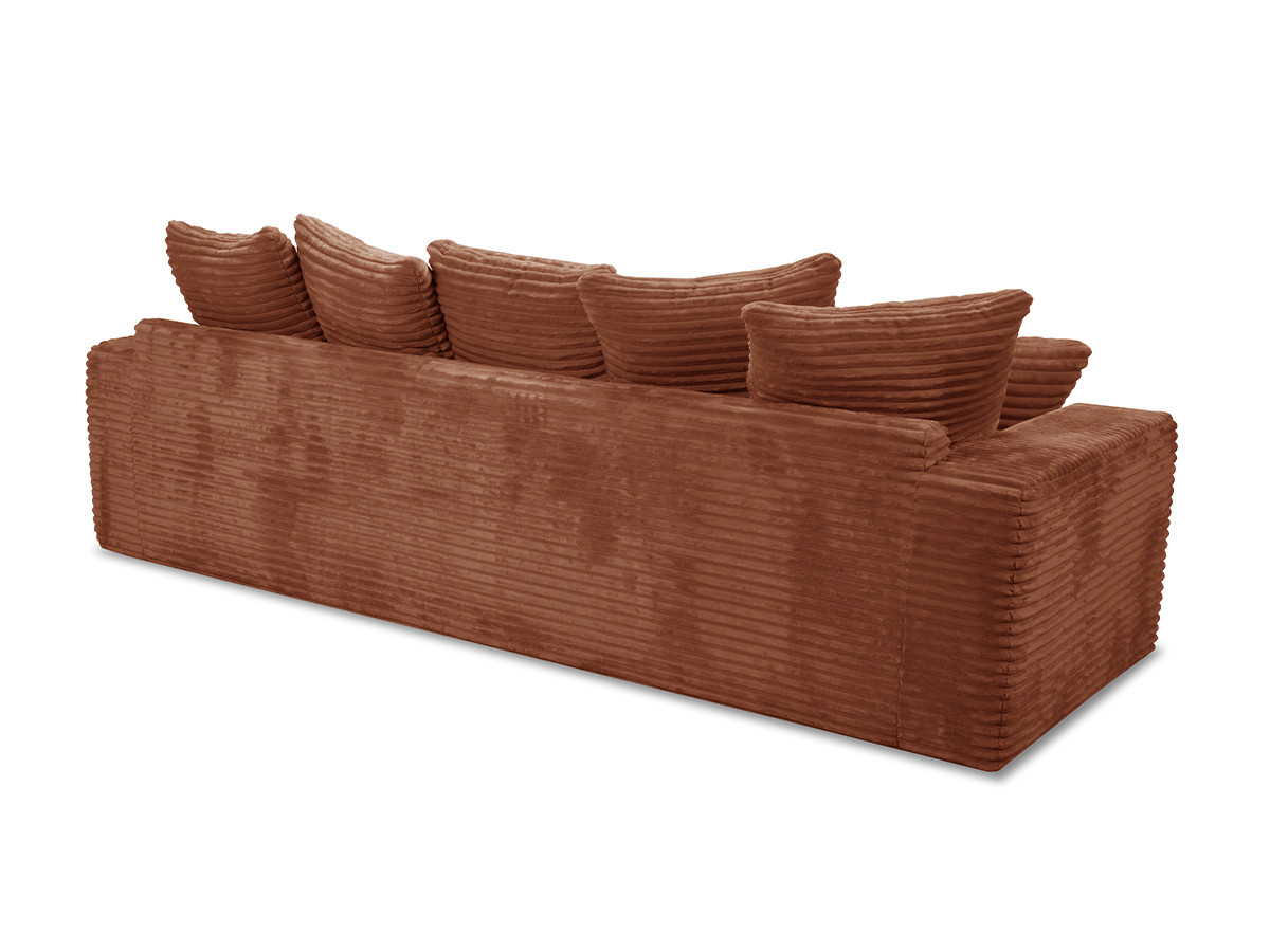 Bobochic Nevada Sofa 3-Sitzer 260 × 97 cm Breitcord weich Orange