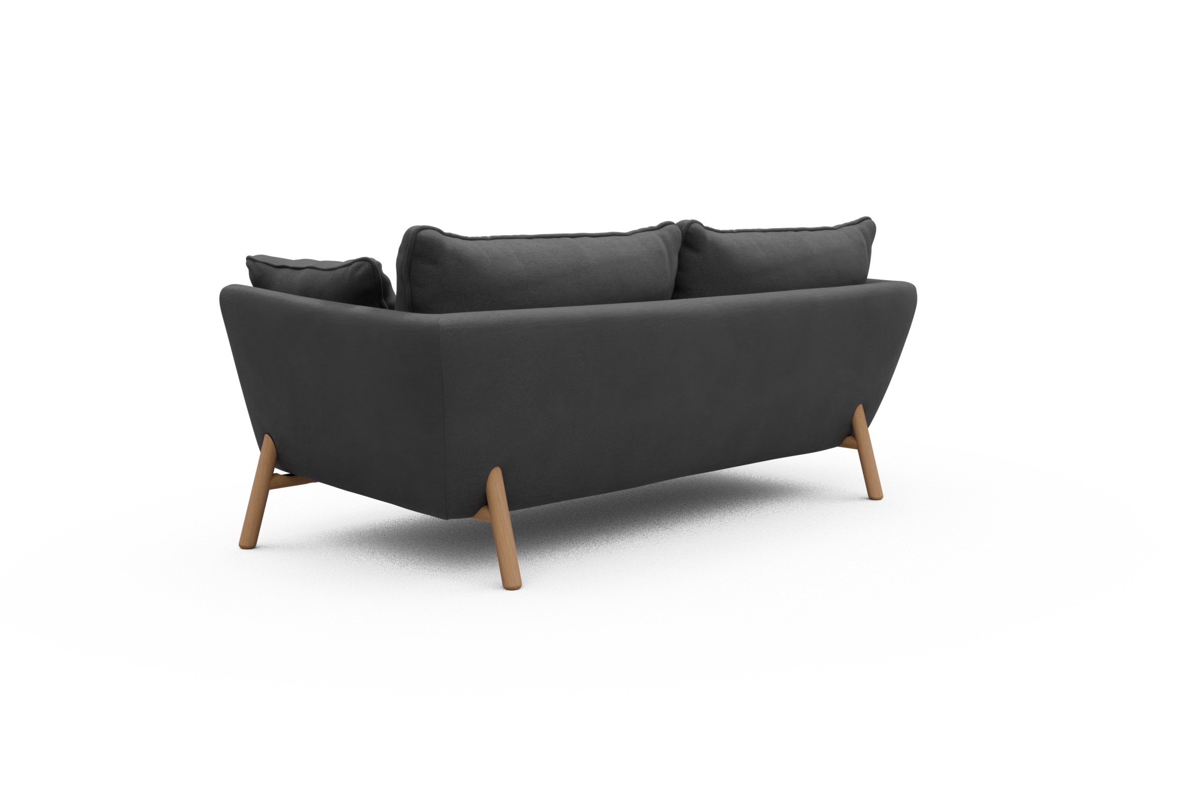Sofa Emil PREMIUM 2-Sitzer Beinfarbe Eiche Natur Satya-Zinc