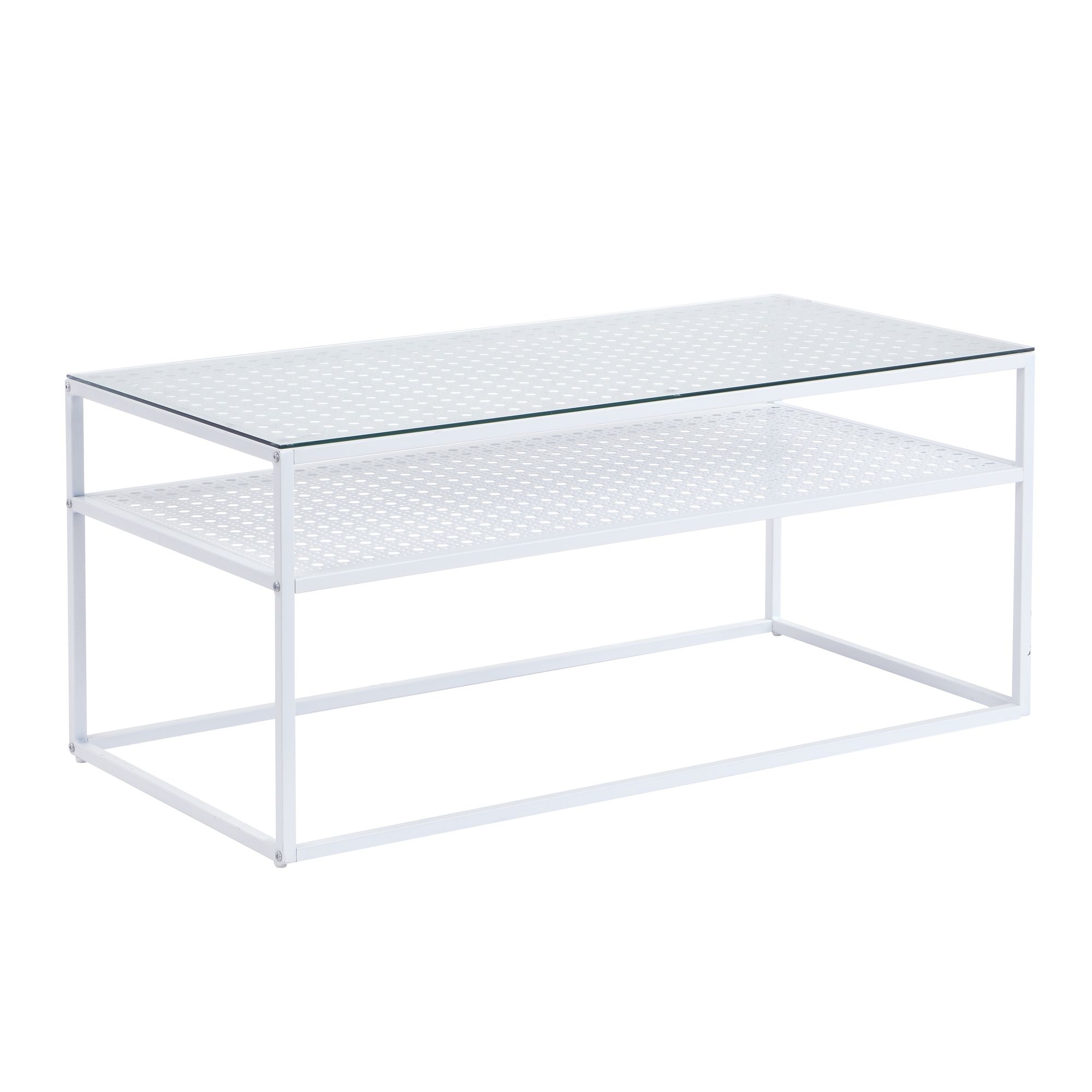 Couchtisch Jondal Glas Weiß 100 × 50 × 45 cm