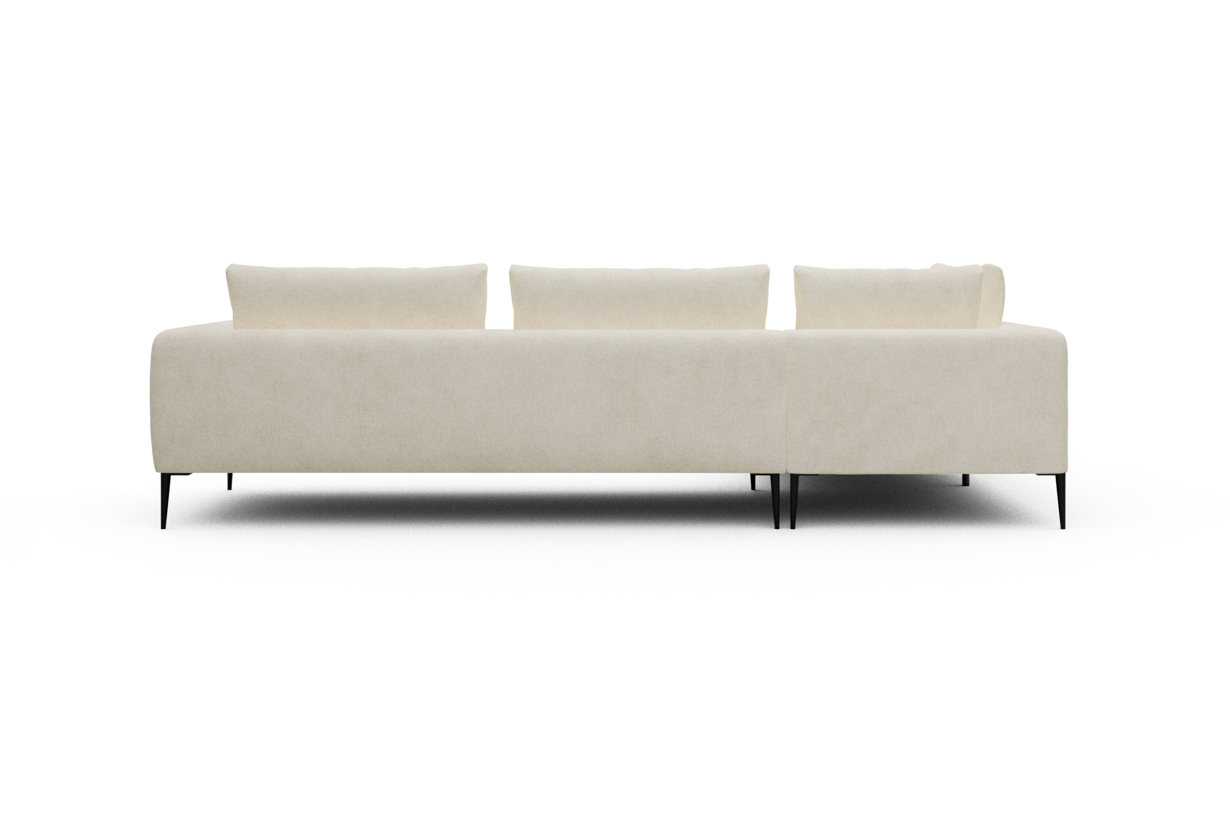 Ecksofa Paul Relax-Ecke rechts mit 3-Sitzer Boucle-Off-White
