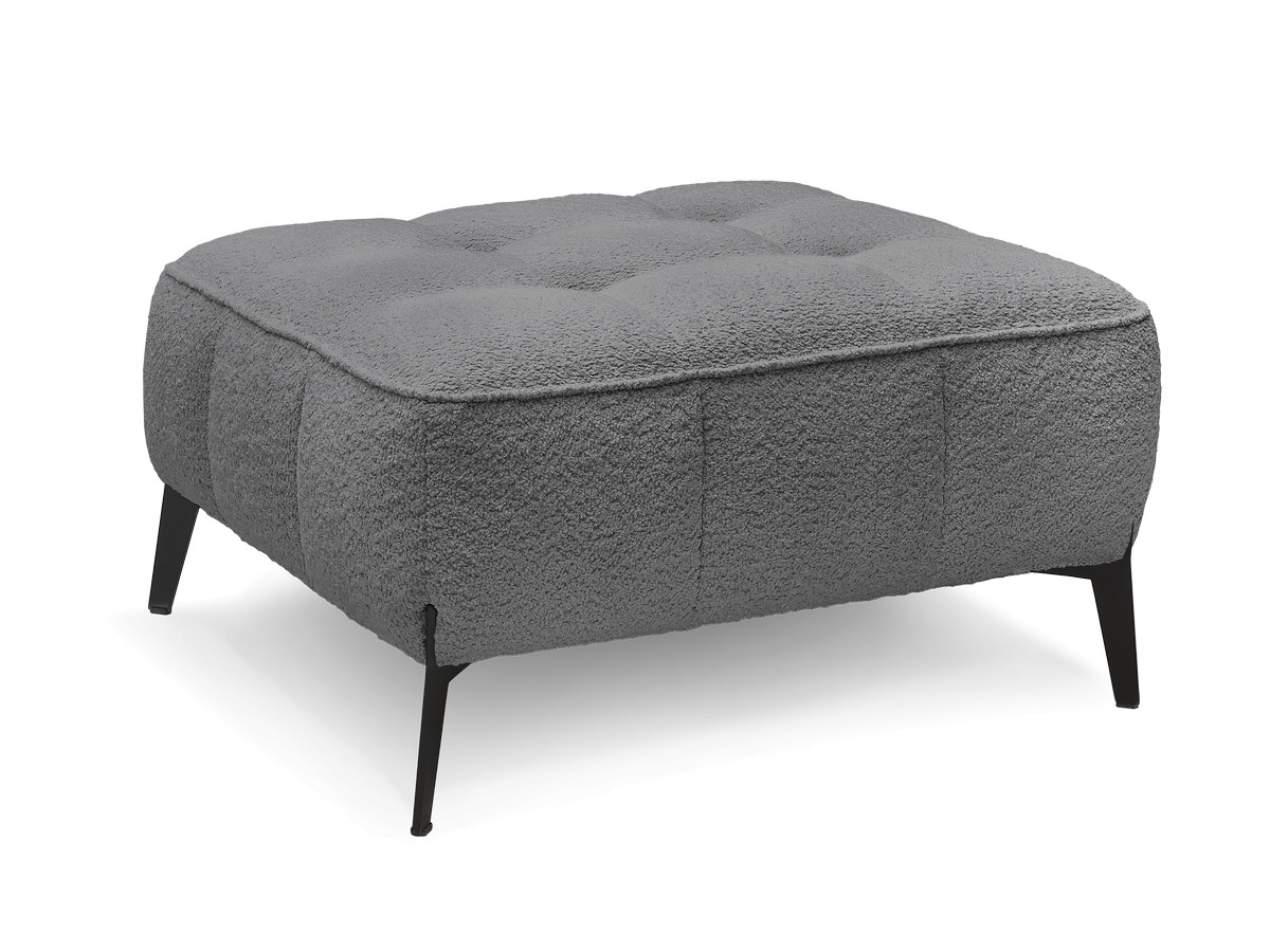 Bobochic Anis Pouf Bouclé-Stoff Dunkelgrau