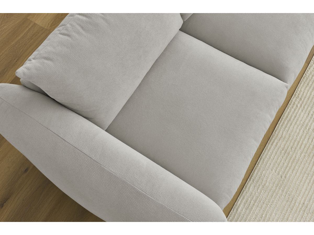 Bobochic Ernest Sofa 3-Sitzer 265 × 106 cm Stoff Hellgrau