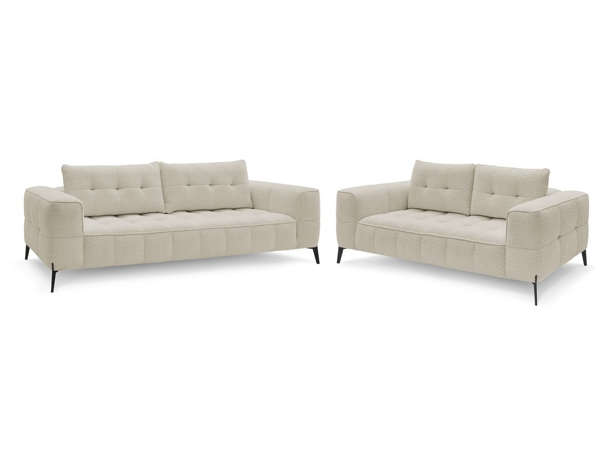 Bobochic Anis Sofa 5-Sitzer Bouclé-Stoff Beige