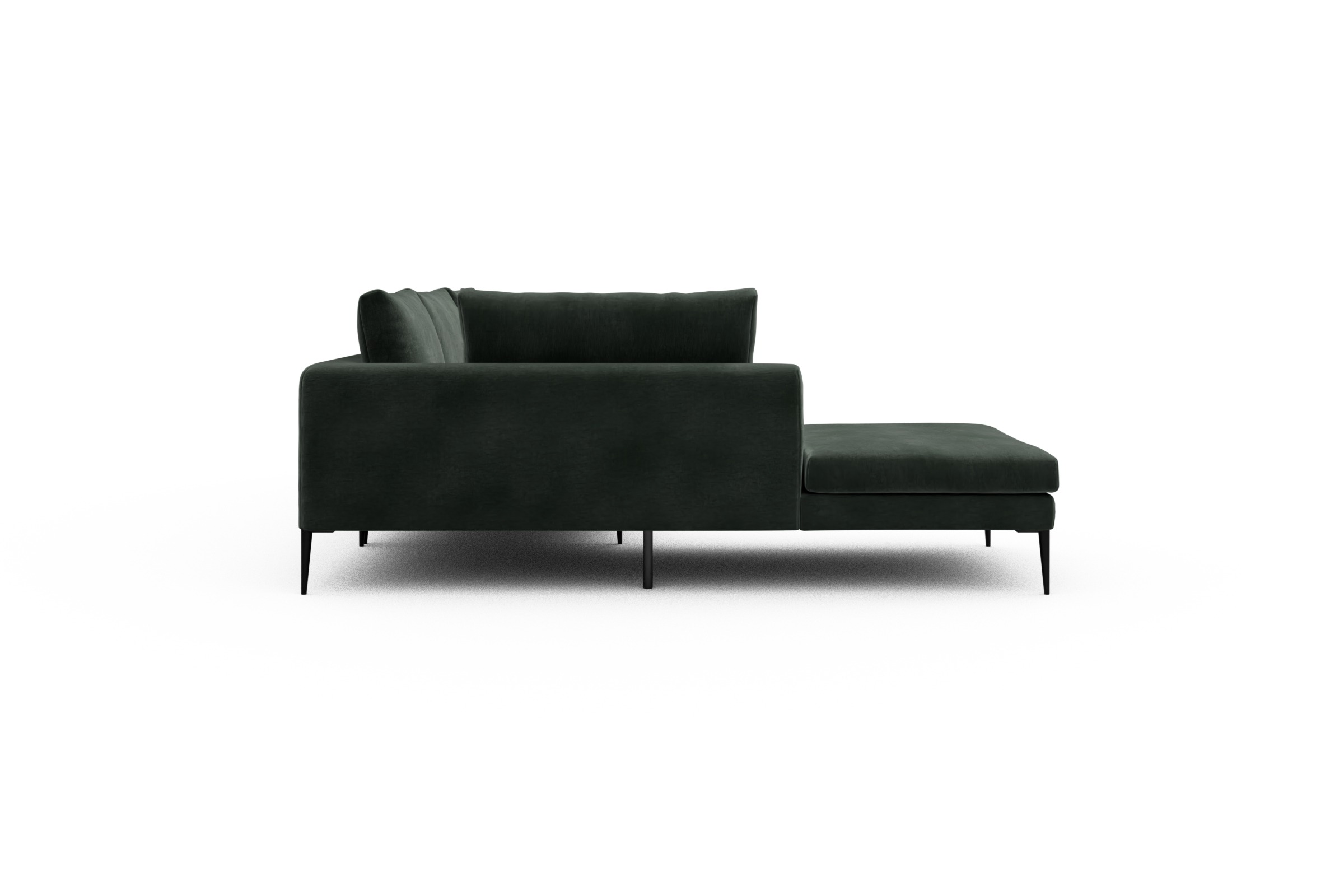 Ecksofa Paul Relax-Ecke rechts mit 3-Sitzer Smooth-Laurel-Green