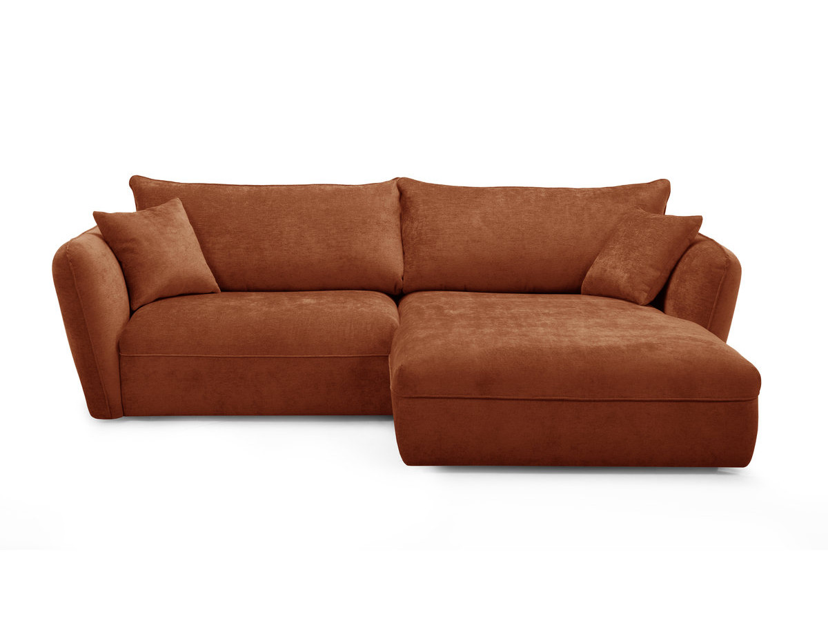 Bobochic Luigi Ecksofa Strukturstoff Orange Ecke rechts