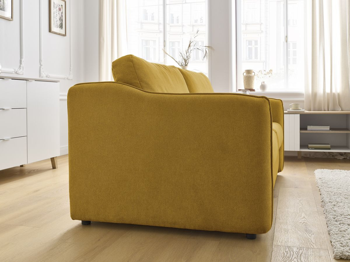 Bobochic Lenny Schlafsofa 3-Sitzer Stoff Gelb