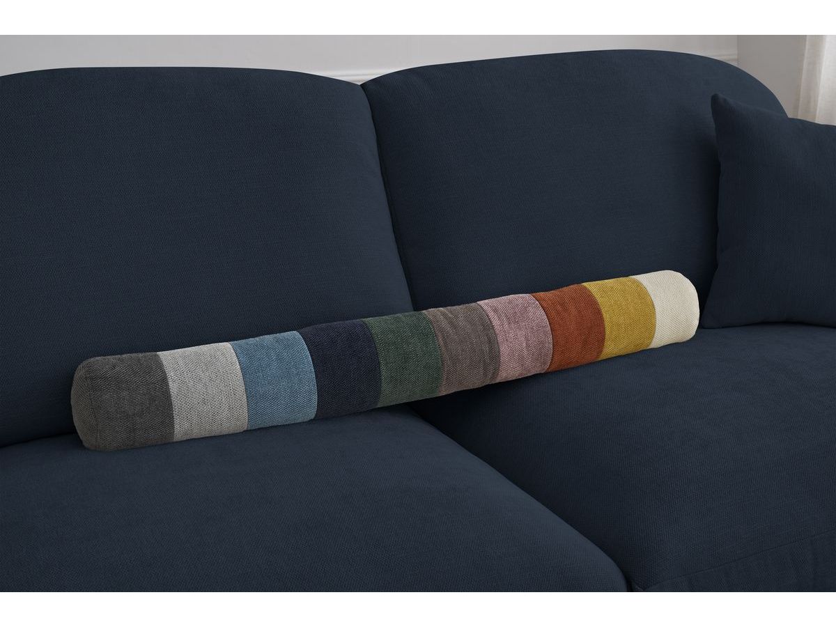 Bobochic Cezanne Schlafsofa 3-Sitzer Stoff Dunkelblau, Liegefläche 160 × 194 cm