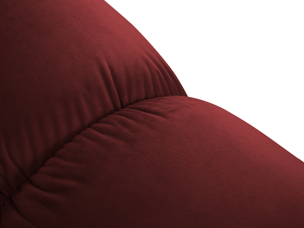 Cosmopolitan Design Modulares Ecksofa Cortina 3-Sitzer Samt Bluvel Rot