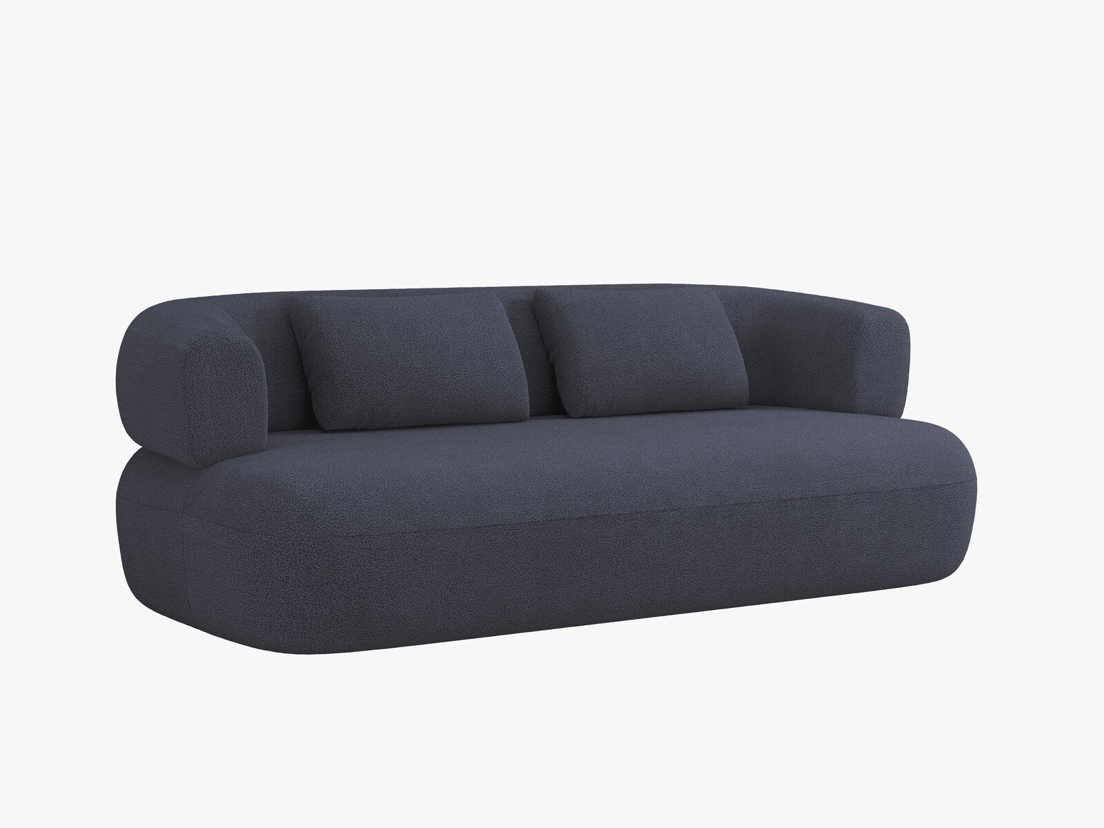Micadoni Sofa Jenny 2-Sitzer Boucle Now or Never Dunkelblau