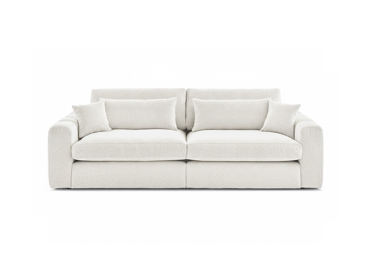 Bouclé-Stoff · Weiß