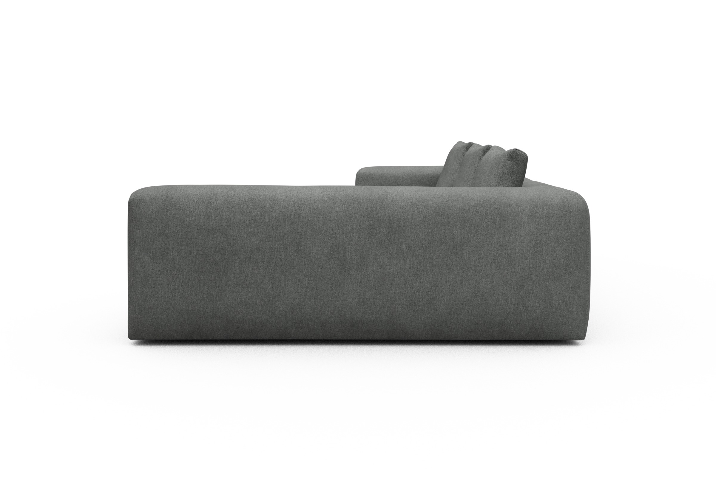 Ecksofa Fred 2x 2,5-Sitzer rechts offen Boucle-Ash-Grey