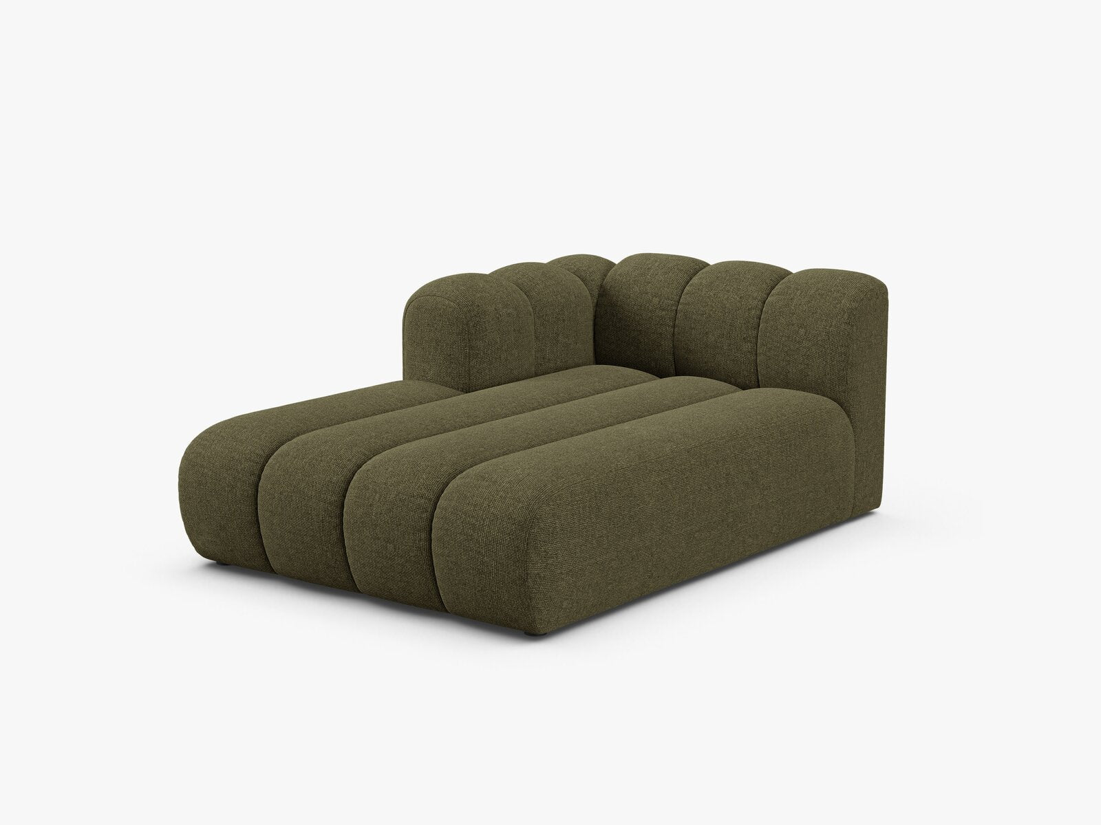 Micadoni Recamiere Lupine 2-Sitzer Links Chenille Eden Grün
