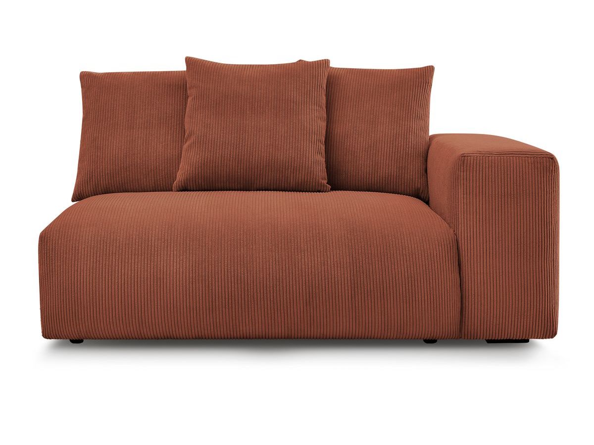 Bobochic Voltaire Sofamodul 2-Sitzer 178 × 100 cm Cordsamt Orange Ecke rechts