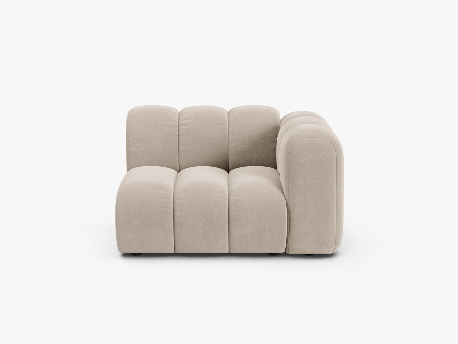 Micadoni Modul Lupine 1-Sitzer Rechts Samt Salvador Beige