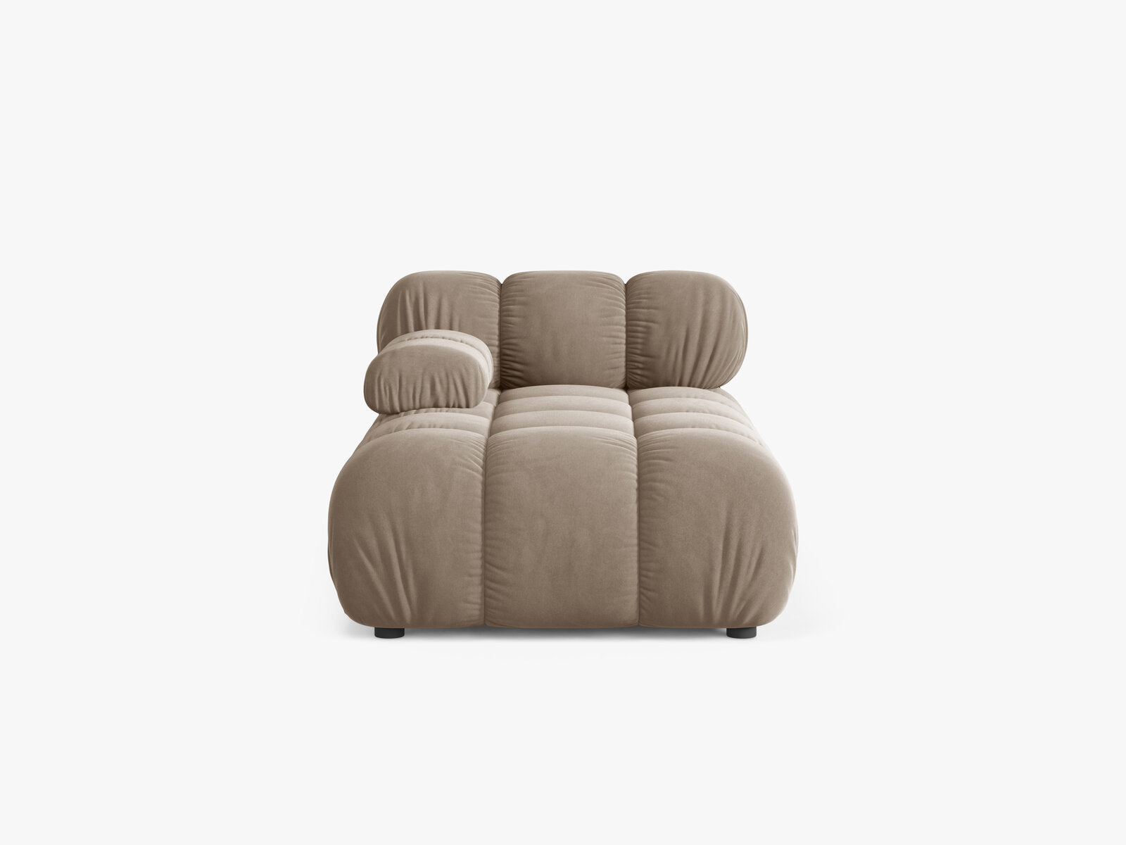 Micadoni Recamiere Bellis Links Samt Bluvel Cappuccino
