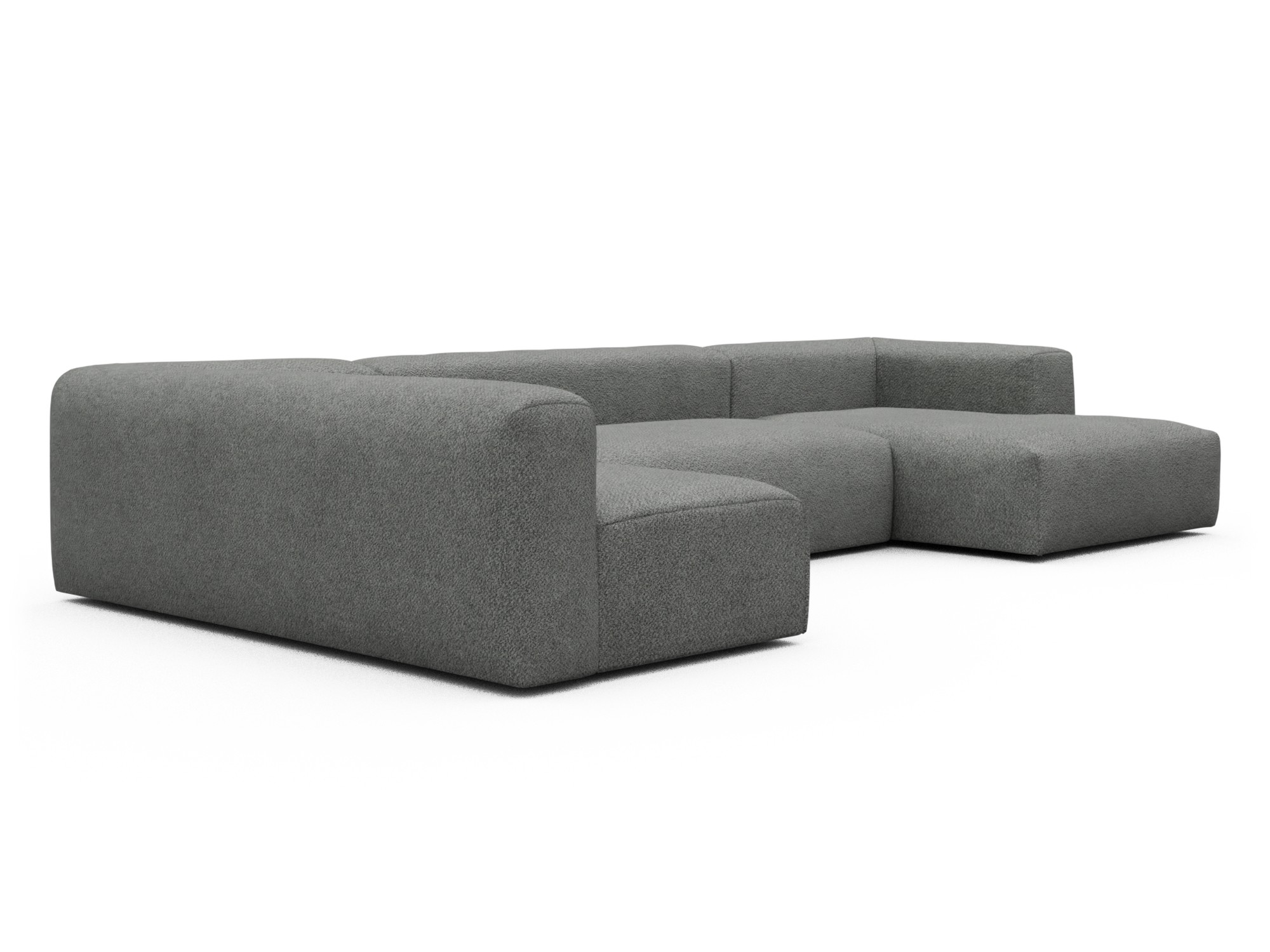 Skandi Home Wohnlandschaft Fred Chaiselongue rechts mit 2-Sitzer und lange Armlehne links Vanora-Warm-Grey moebelfaktor