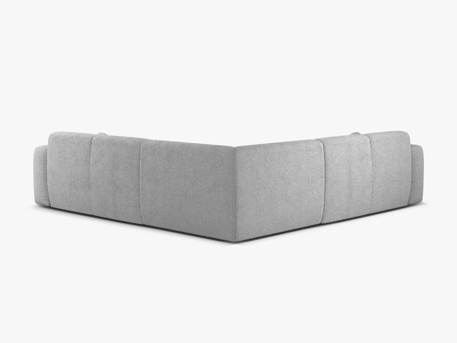 Micadoni Ecksofa Molino 5-Sitzer Boucle Baloo Hellgrau