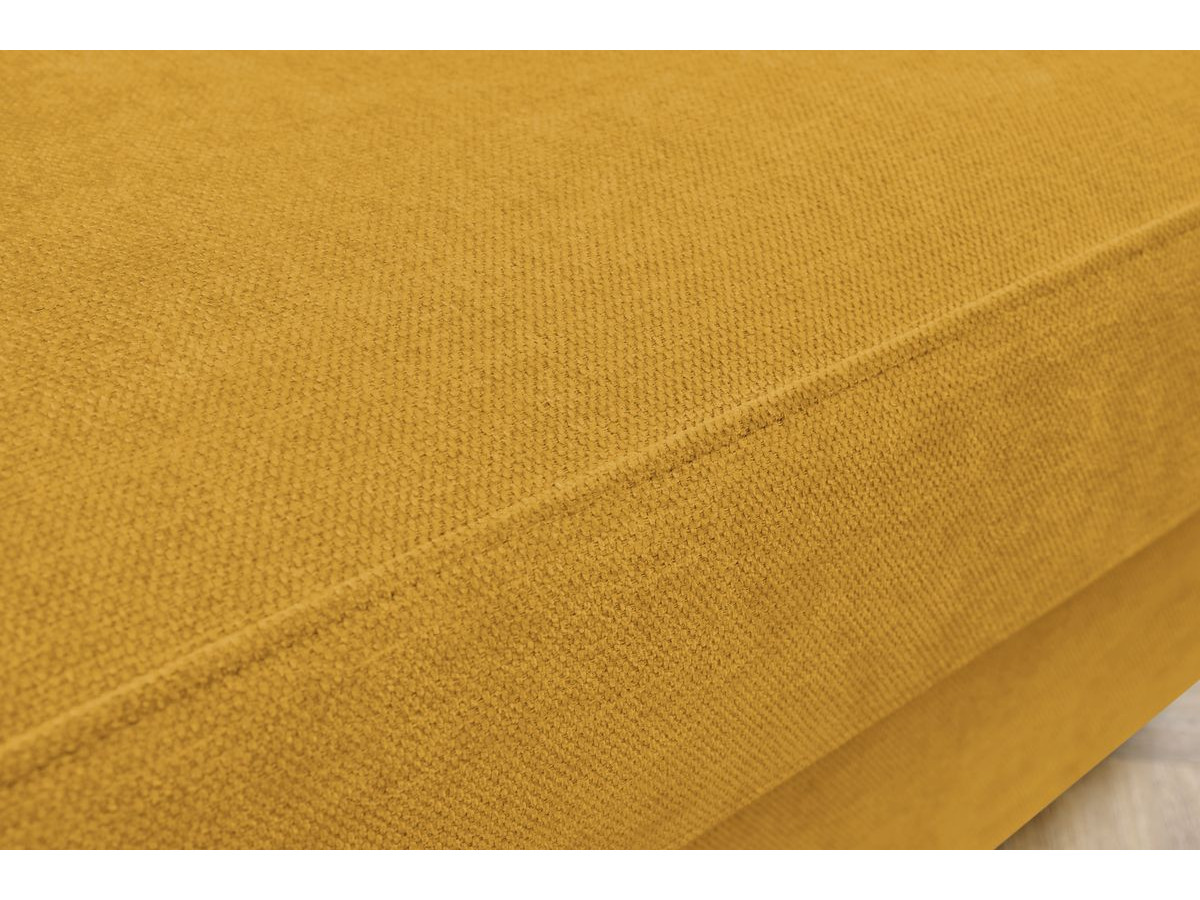 Bobochic Monaco Schlafsofa 3-Sitzer Stoff Gelb, Liegefläche 140 × 190 cm