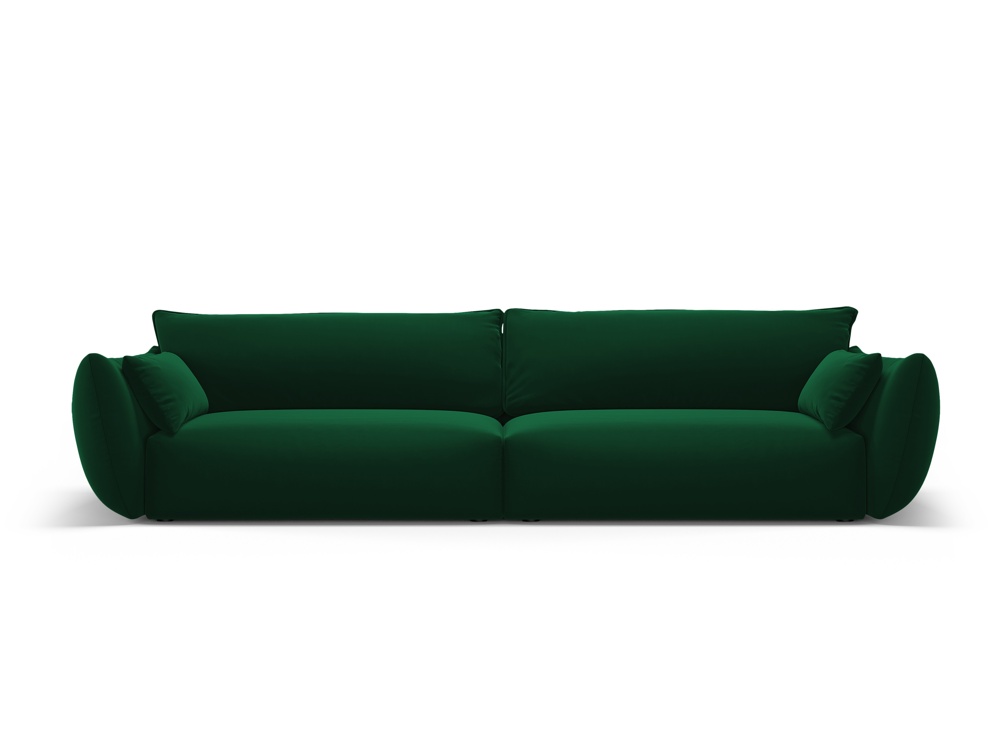 Cosmopolitan Design Sofa Matera 4-Sitzer Samt Salvador Flaschengrün