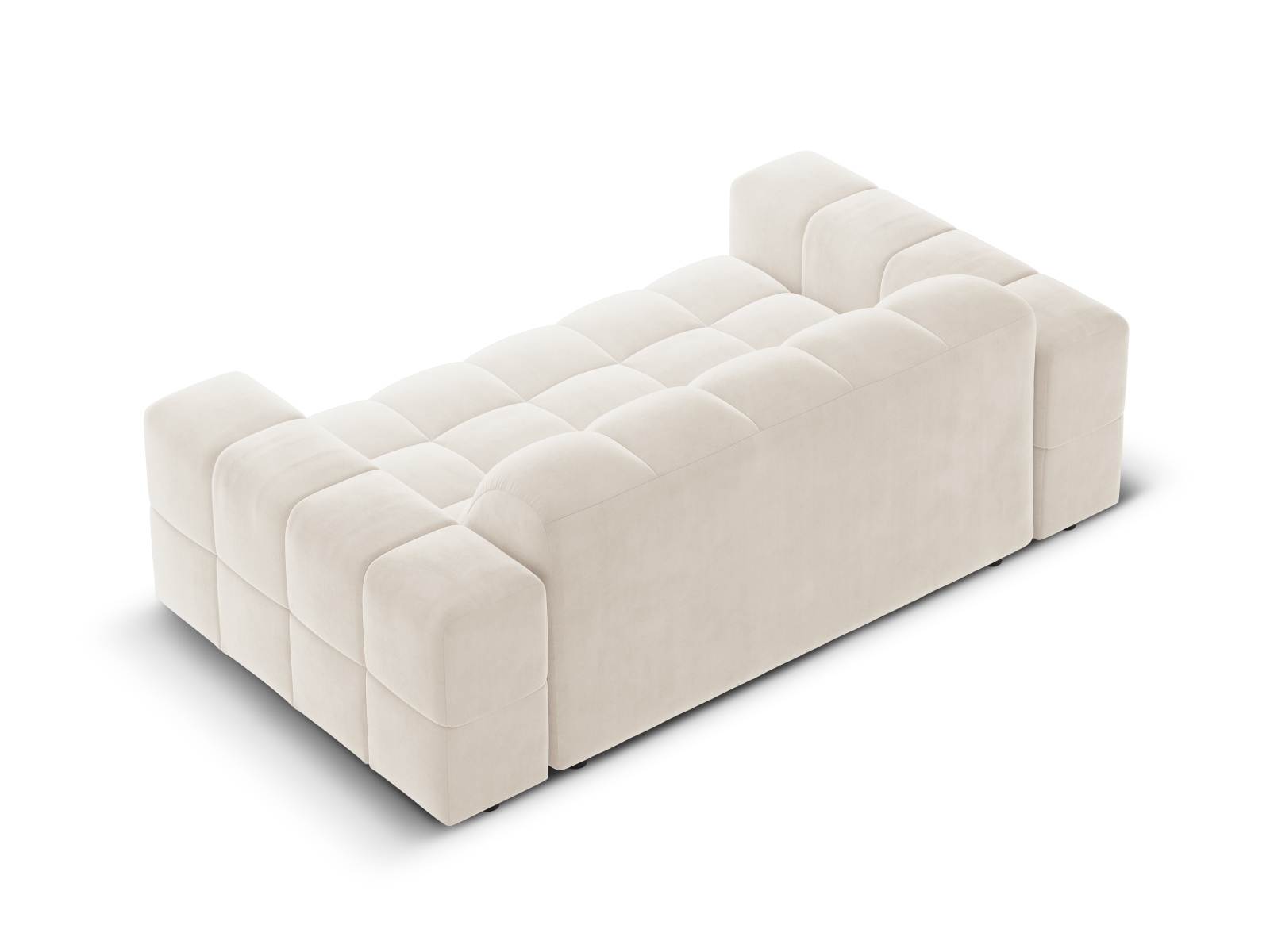 Cosmopolitan Design Sofa Chicago 2-Sitzer Samt Bluvel Helles Beige