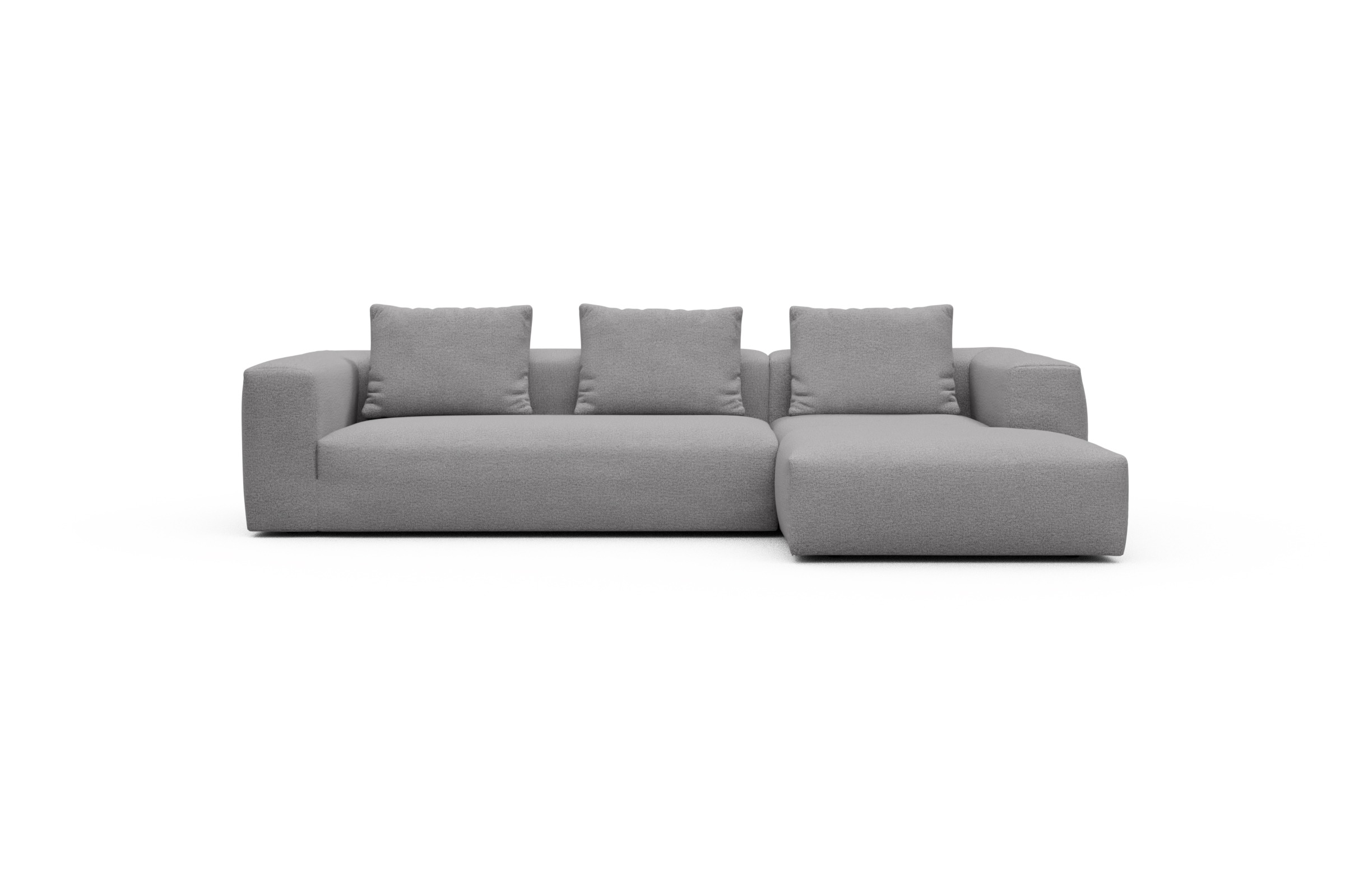 Skandi Home Ecksofa Fred Chaiselongue rechts mit 2,5-Sitzer Sama-Grey moebelfaktor