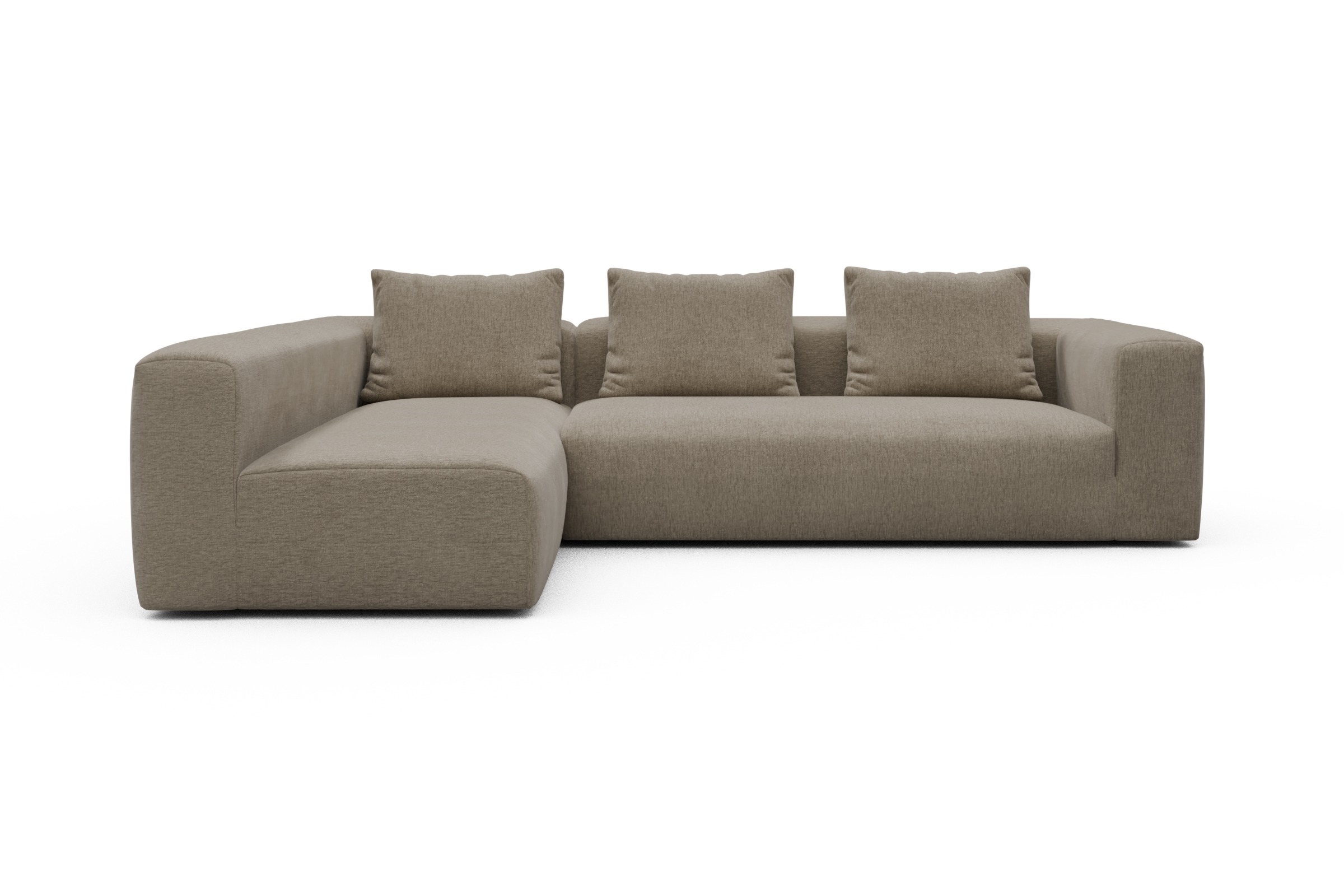 Skandi Home Ecksofa Fred 2x 2,5-Sitzer links offen Smooth-Belge moebelfaktor